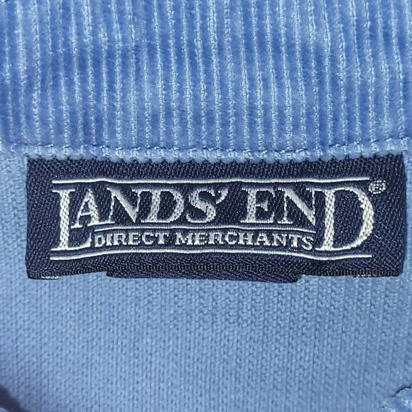 Lands' End Childs Corduroy Trucker Jacket Kids Size S(4) Blue Button-Front - Picture 8 of 11